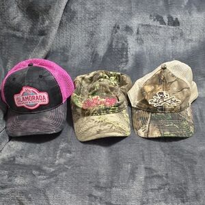 Salt Life Pink and Camo Trucker Hat Trio